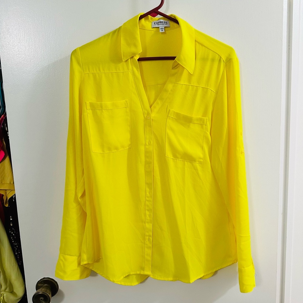 Express Portofino Yellow Blouse